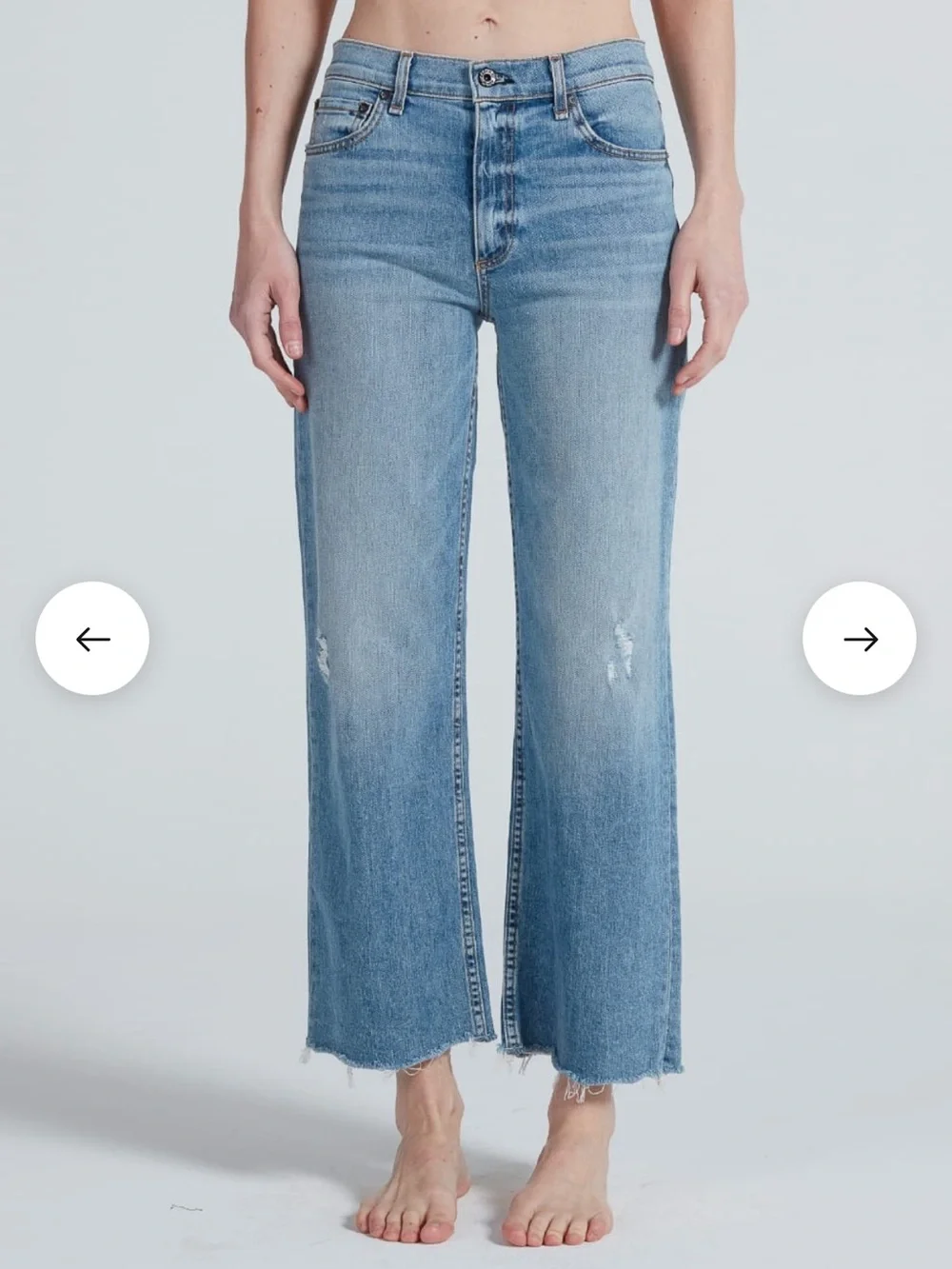 ASKK NY Crop Wide Leg Jeans Size 30 - Picture 1 of 7